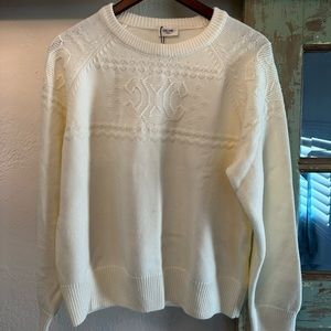 Celine cream Sweater NWWOT size S-M